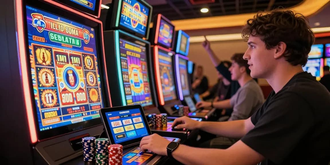 Exciting slot deposit 1000 gameplay scene in online casino with vibrant graphics and player anticipation.
