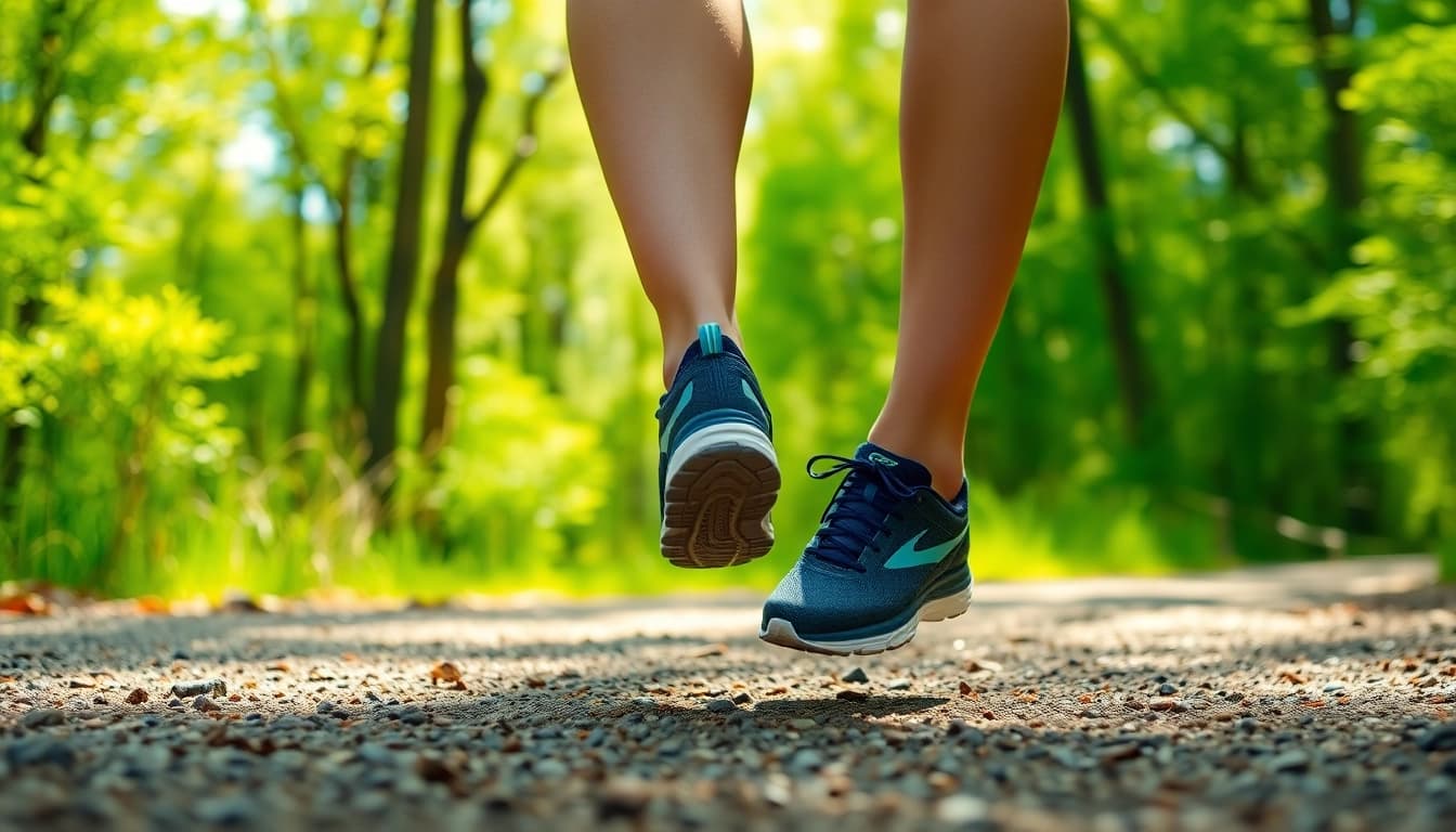Corredora disfrutando de sus zapatillas brooks glycerin mujer en un entorno natural.