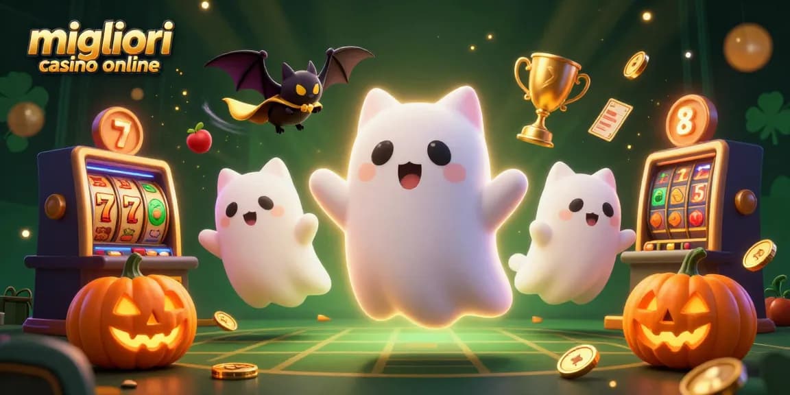 Gioca nei migliori casino online con il gatto fantasma e il pipistrello nel casinò.