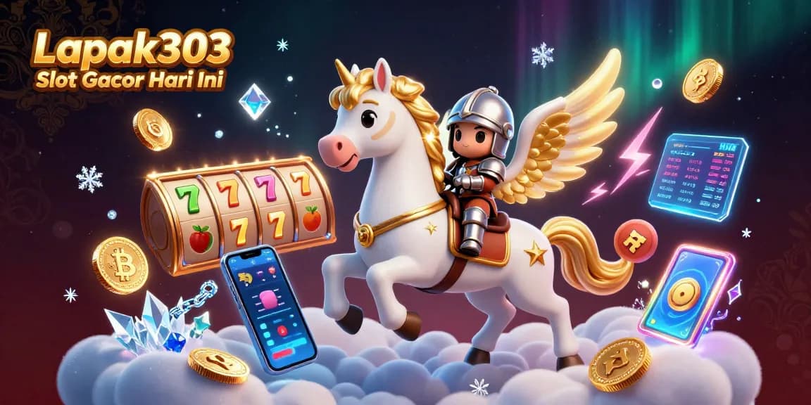 Engage with Lapak303 Slot Gacor Hari Ini through vibrant slot action featuring cosmic elements and glowing coins.