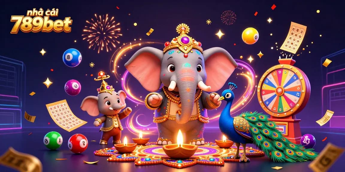 Engage with one of the best online casinos, nhà cái 789bet, showcasing colorful animated game elements.