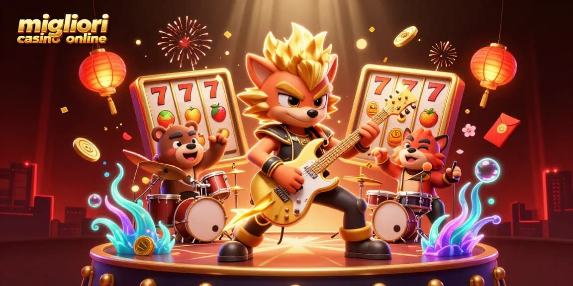 Scopri i migliori casino online con slot e jackpot in un'illustrazione vivace e accattivante.
