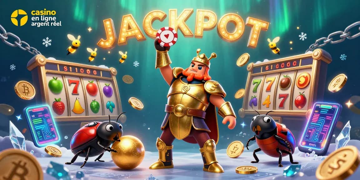 Jouez dans un casino en ligne argent réel avec des personnages de jeux captivants et des éléments de jackpot.