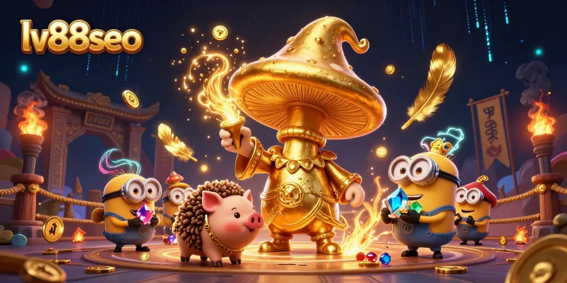 Engage in thrilling gaming adventures at lv88seo with a wizard channeling magic and treasures.
