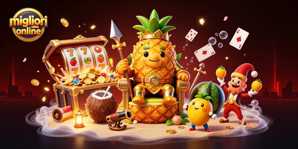 Scopri i migliori casino online con il re ananas e i suoi guardiani in un'avventura esplosiva di gioco!