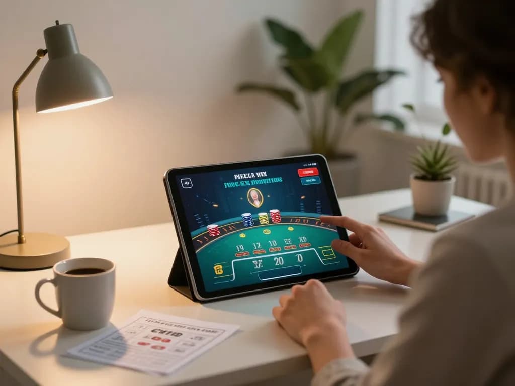 uu88 online gaming setup with live dealer blackjack interface and strategy notes