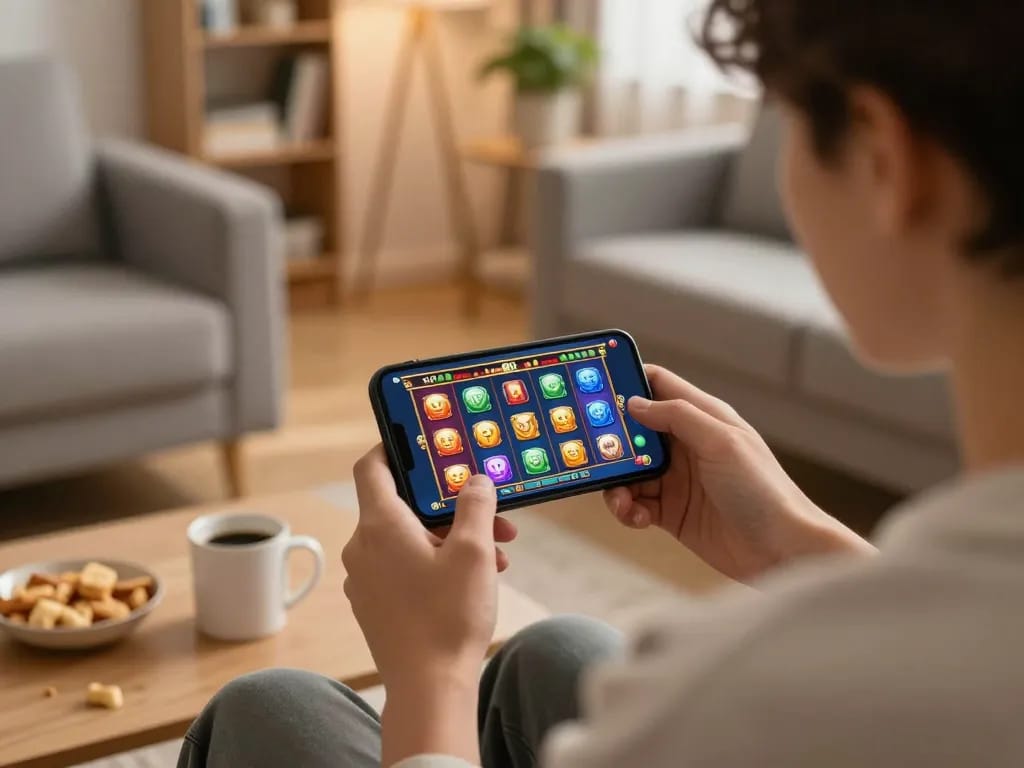 Screenshot of a vibrant situs slot gacor on mobile screen, showcasing engaging gameplay.
