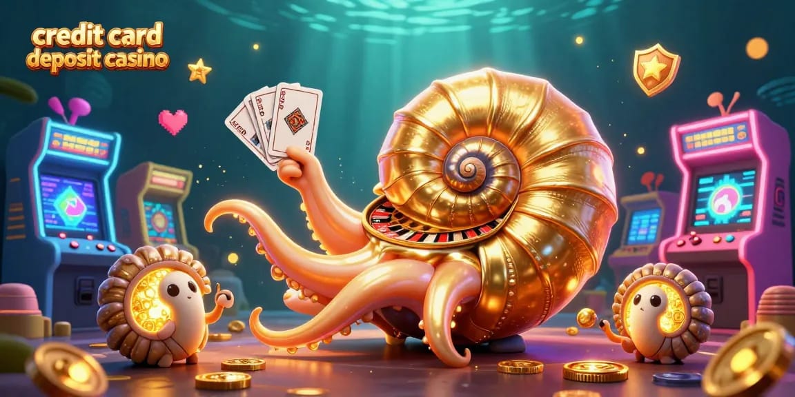 Engage with top credit card deposit casino games in an exciting, vibrant underwater scene.