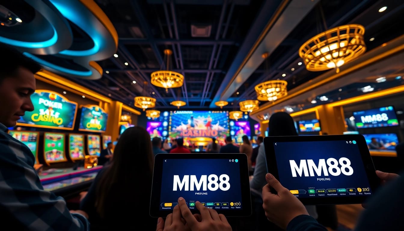 Exciting gaming scene at https://mm88.agency/ showcasing vibrant casino activities and secure gaming.