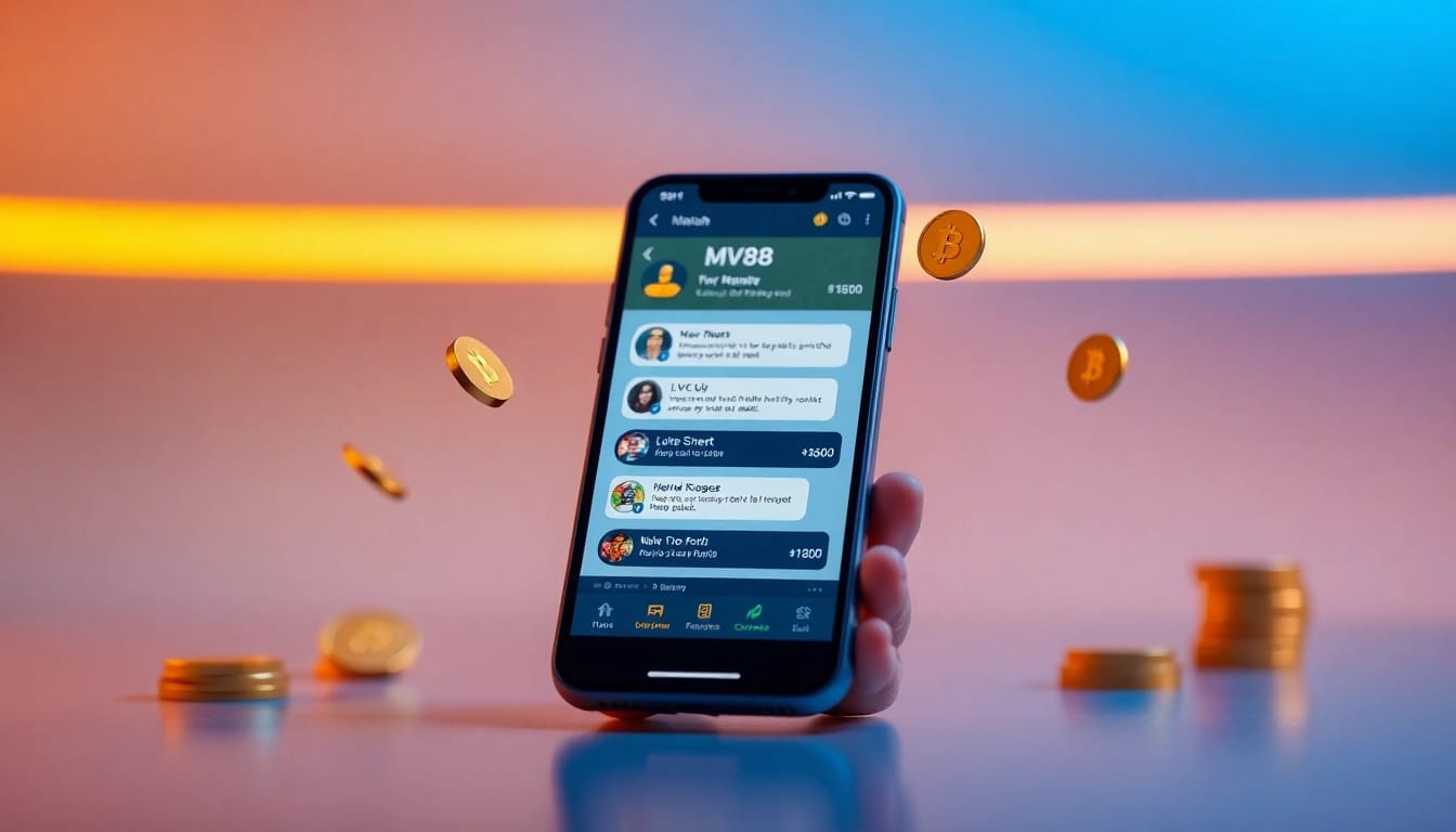 MV 88 mobile app interface showing user interaction and financial transactions in a reliable gaming environment.