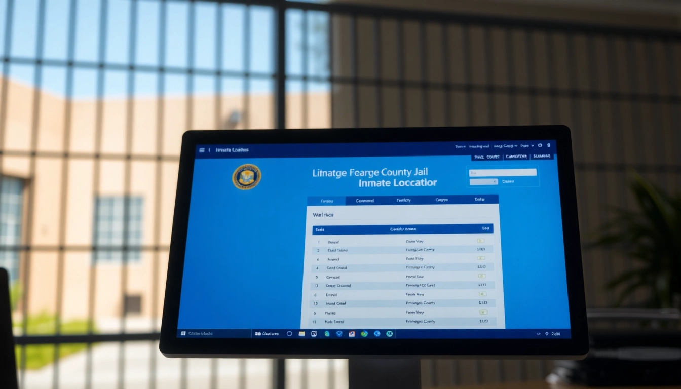Using the Orange County Jail Inmate Locator on a computer, showcasing its user-friendly design.