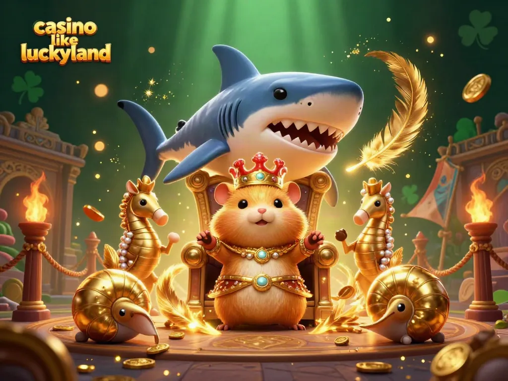 Play at engaging platforms like casino like luckyland featuring a hamster king on his throne.