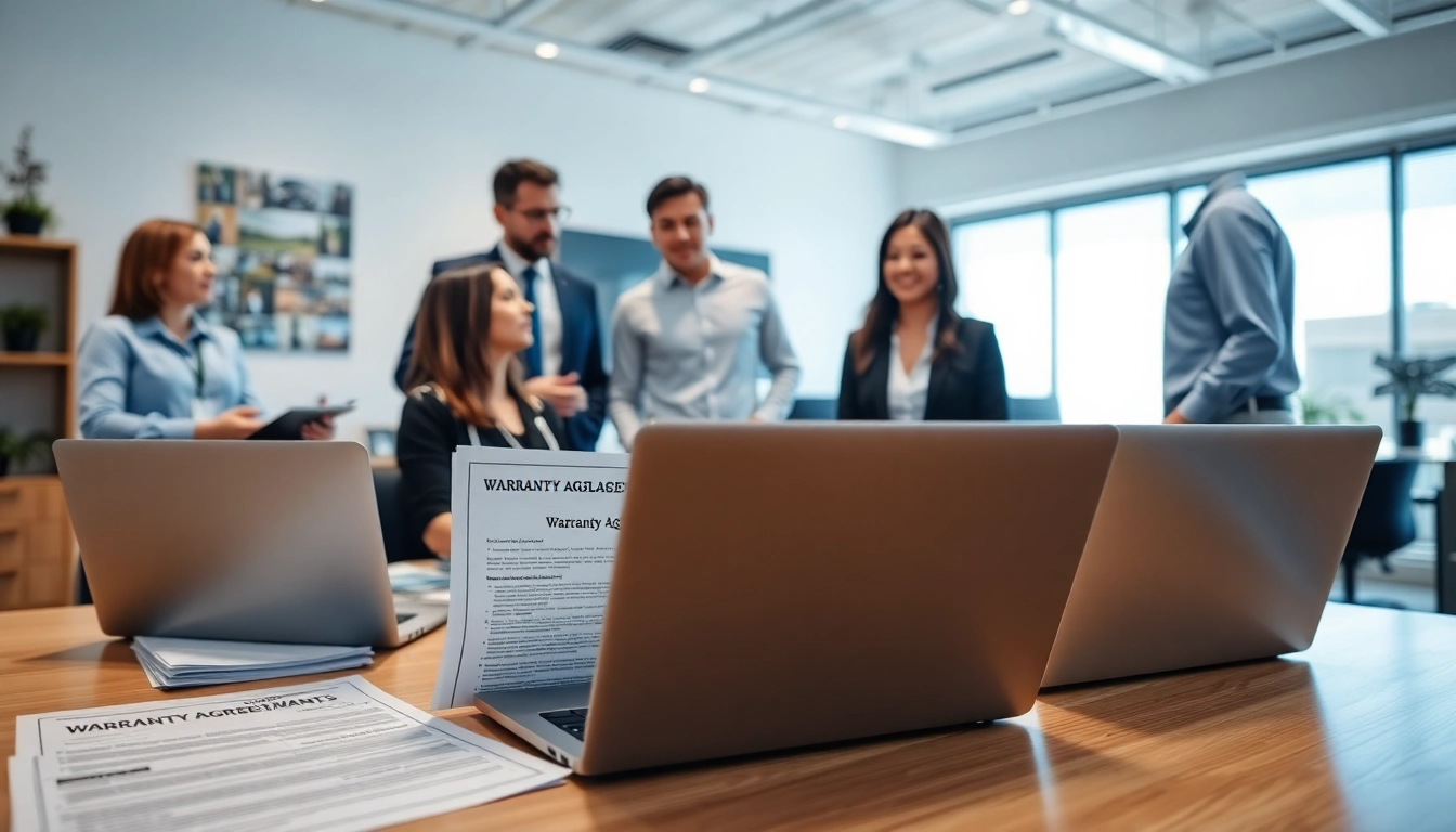Visual representation showing if Pretzel a good warranty company with professional staff discussing warranty agreements.