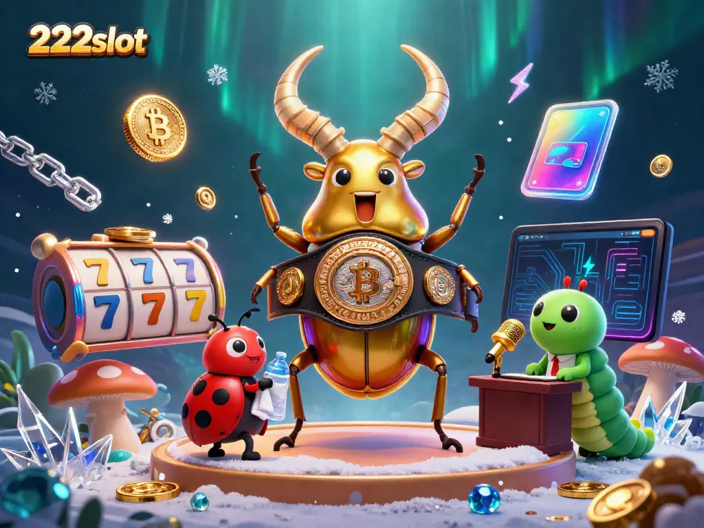 Gambaran simulasi permainan kasino online 222slot dengan karakter unik dan elemen permainan menarik