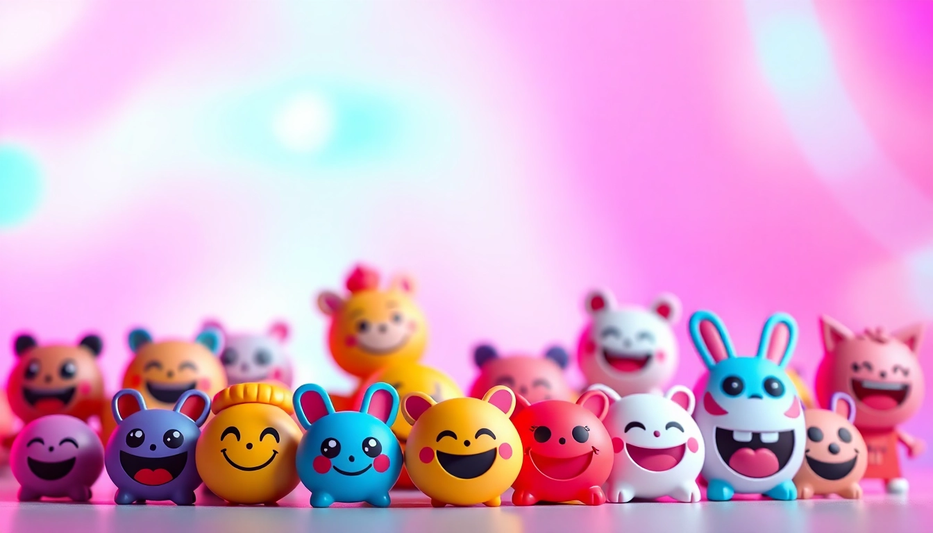 Engaging graphic showcasing tiktok emojis in a vibrant digital setting.