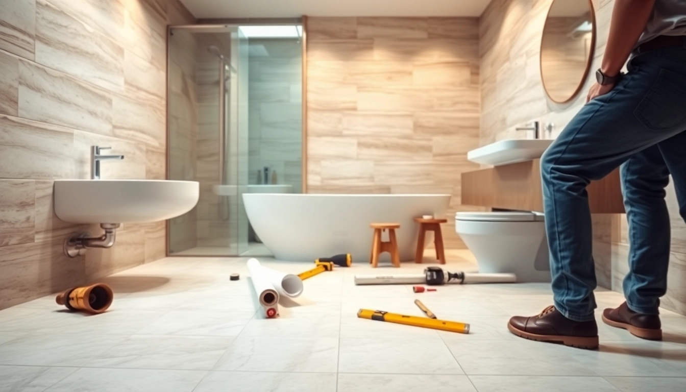 Skilled bathroom fitters manchester showcasing craftsmanship in a modern renovation.