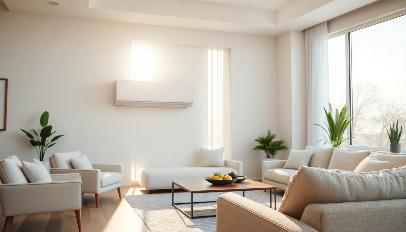 Install a Daikin mini split AC unit in a modern living room for efficient cooling.