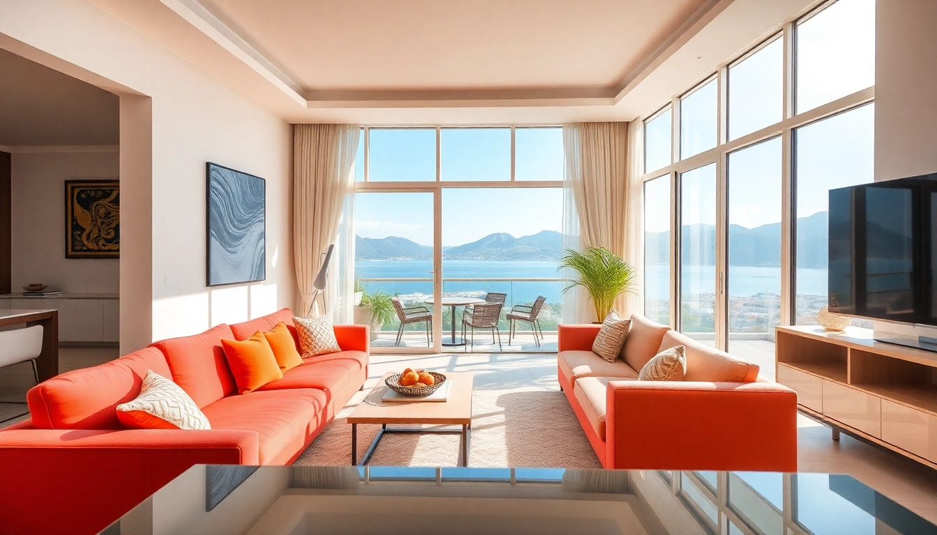 Stunning apartment for sale in Alanya, Turkey, featuring modern design and lovely coastal views.
