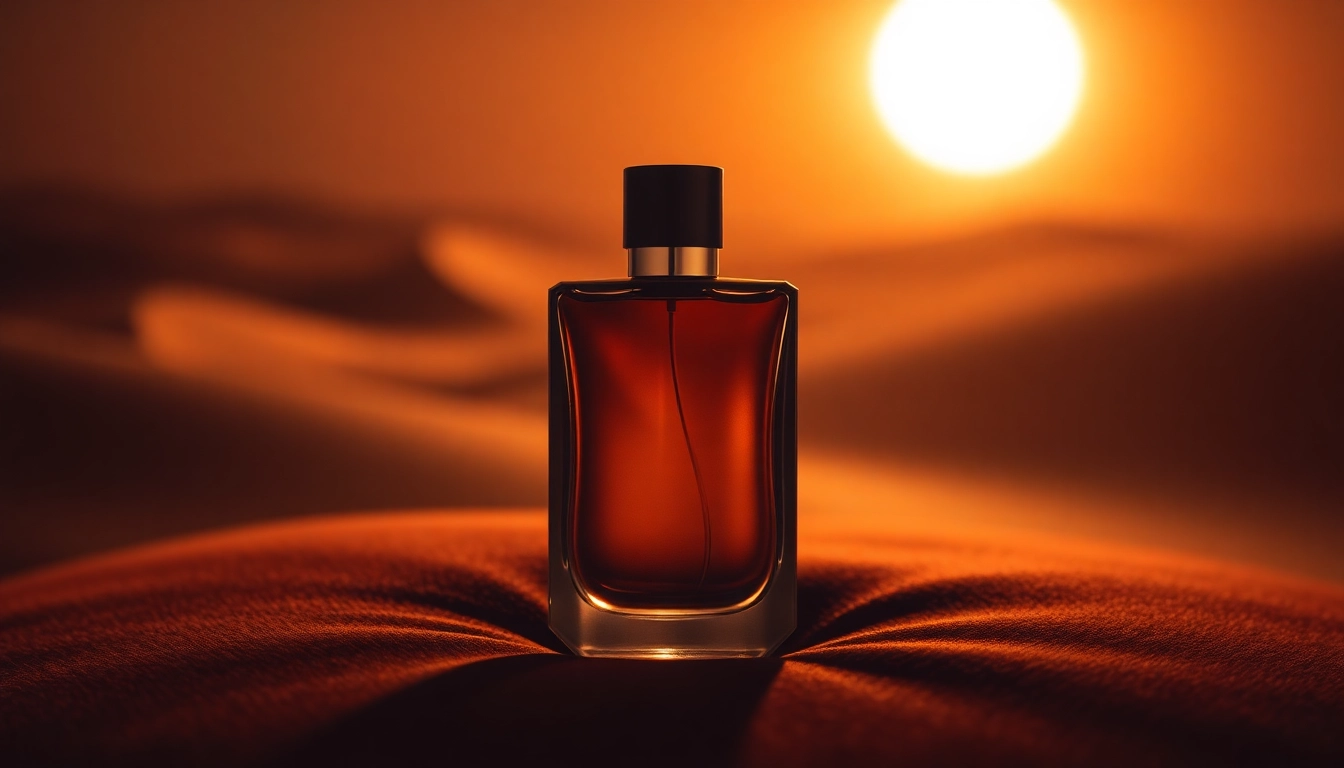 Explore Ombre nomade alternative with an elegant perfume bottle in a luxurious setting.