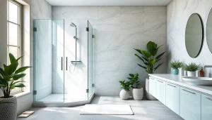 Transform your bathroom with sunny showers france, showcasing elegant design and modern aesthetics.