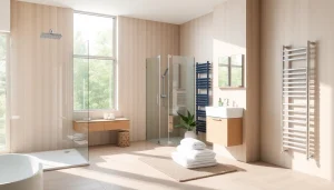 Entdecken Sie die modernen Badprodukte von sonni sanitär in einem stilvollen Badezimmer.