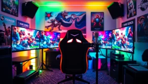 Join the koralive experience in a vibrant gaming setup with dynamic elements.