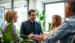 카드 현금화 방법에 대해 논의하는 전문가와 고객들
