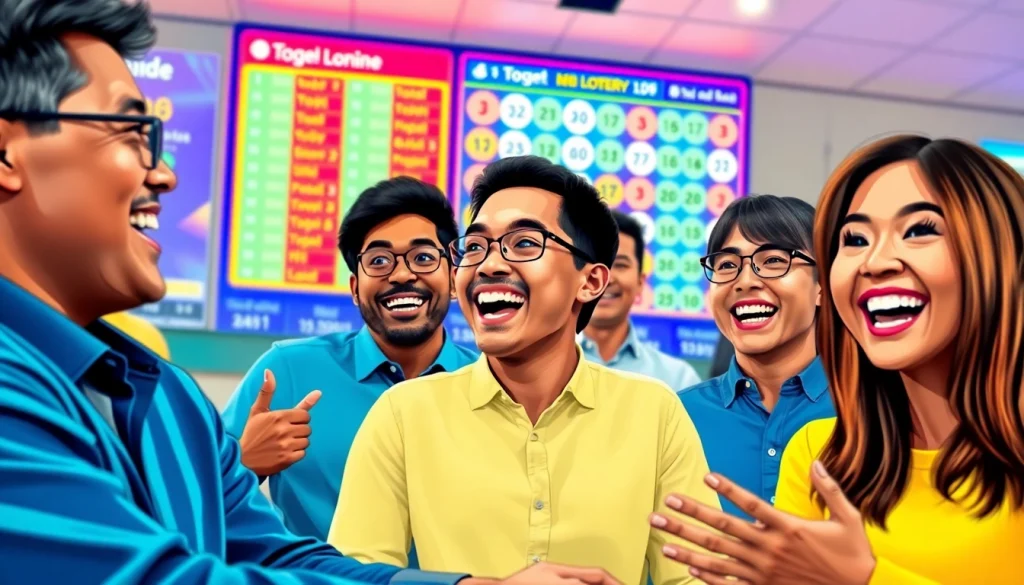 Berpartisipasi dalam togel online dengan senyum ceria dalam suasana digital yang menarik.