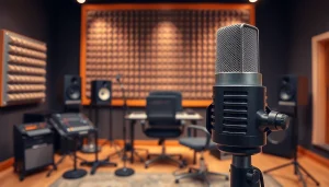 Capture the MV 88 microphone in a modern studio setting, showcasing its premium design.