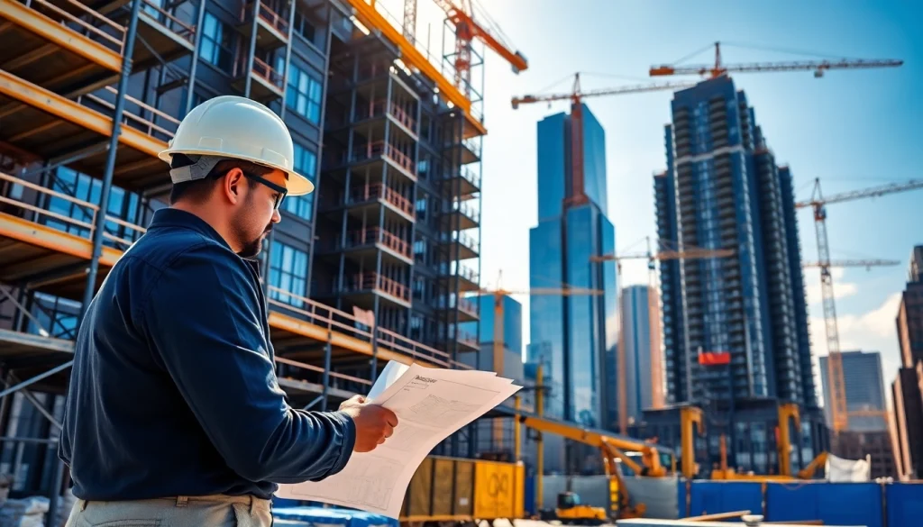 Showcasing the expertise of Manhattan Commercial General Contractor on a bustling construction site.