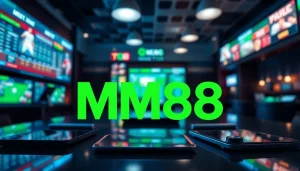 Engage with MM88 betting platform through a professional interface showcasing dynamic sports imagery.