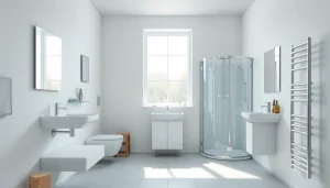Sonni sanitär showcasing elegant bathroom updates including showers and mirrors.