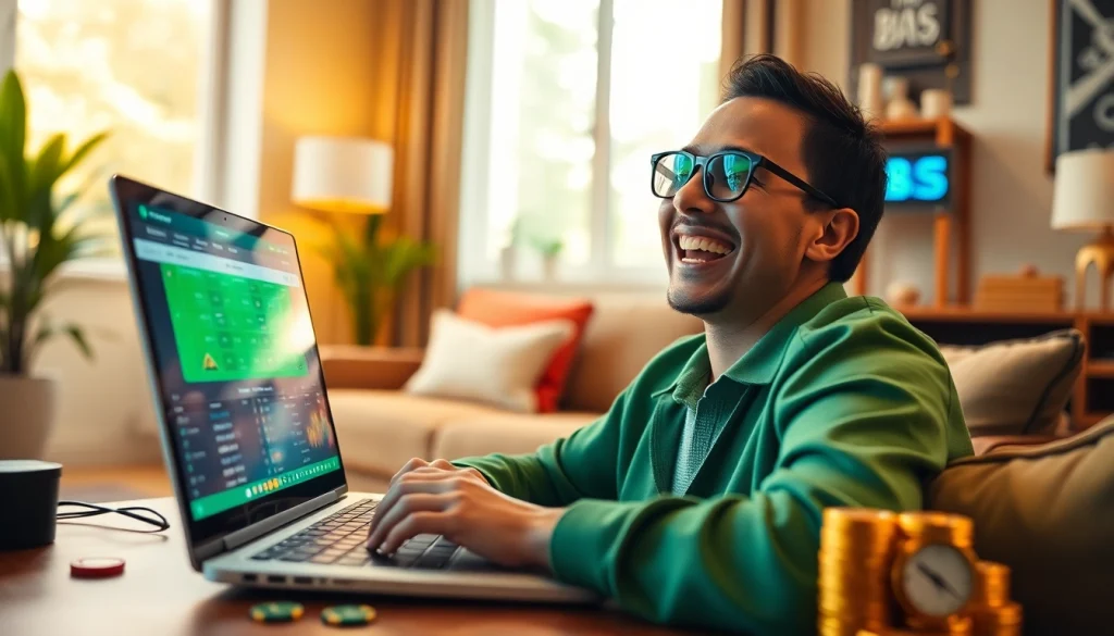 Menampilkan pemain bersemangat menggunakan bandar toto terpercaya dalam pengalaman taruhan online.