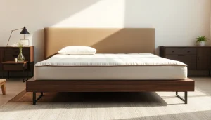 Materasso singolo di alta qualità posizionato elegantemente sul letto, progettato per un comfort ottimale.