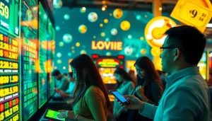 Menangkan hadiah menarik di bandar togel dengan suasana berwarna cerah dan digital.