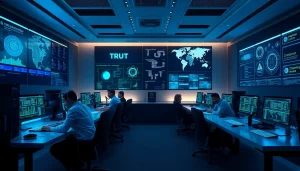 Cybersecurity Services Tampa professionals analyzing data in a modern operations center.