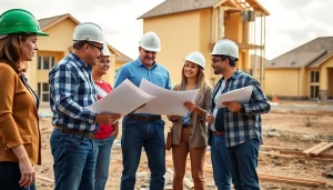 Members of the Texas association of builders collaborating on a construction project.