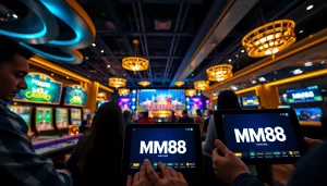 Exciting gaming scene at https://mm88.agency/ showcasing vibrant casino activities and secure gaming.
