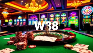 Trải nghiệm sự phấn khởi của W88 với các yếu tố casino sống động và màn trình diễn trò chơi ấn tượng đang diễn ra.