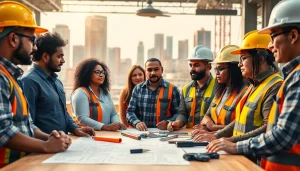 Engaged group in construction advocacy carolinas promoting collaboration and community building.