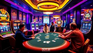 Experience the excitement of "new 66" at a luxurious poker table with professional players.