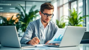 카드깡에 대한 세부사항을 분석하는 전문가의 모습