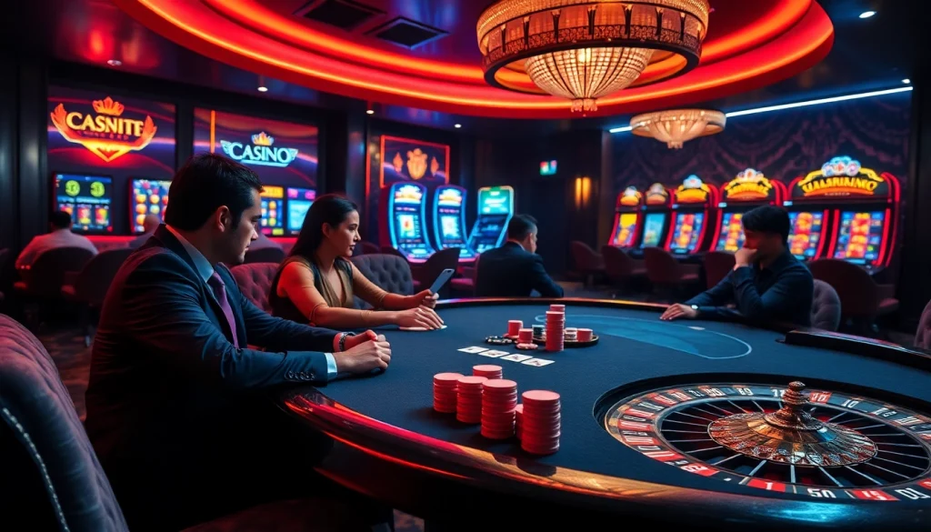 High-stakes poker scene at god55 việt nam casino, showcasing luxury and excitement.