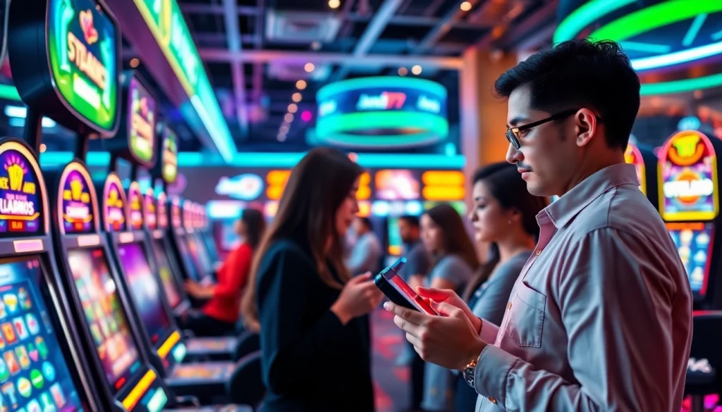 Menggambarkan kegembiraan pemain Istana777 saat bermain game online di kasino virtual.