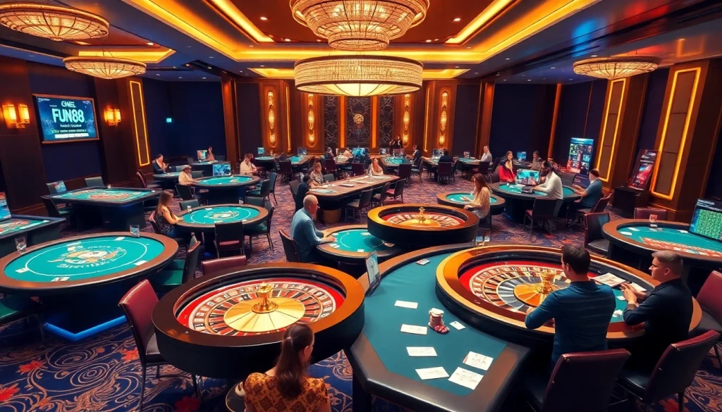 Players enjoying exciting casino games at Fun88, highlighting engaging betting experiences.