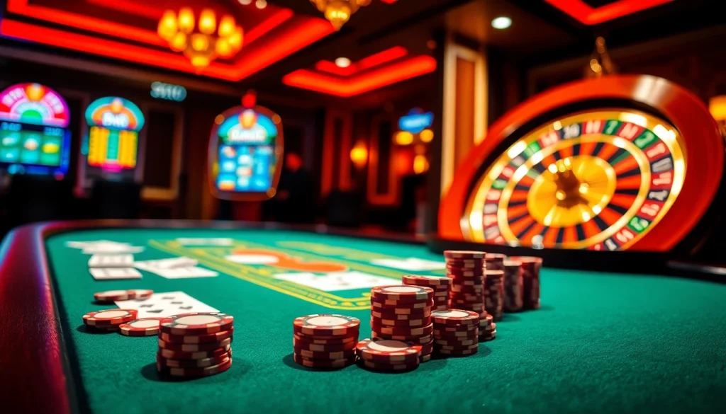 Enjoy the excitement at F168.COM with a vibrant poker game featuring luxurious chips and cards.