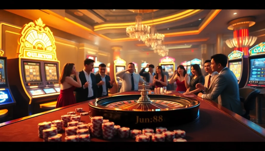 Experience the excitement of gaming at nhà cái Jun88 with vibrant slots and dynamic casino action.