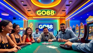 GO88 casino gaming interface with diverse players engaged in vibrant and exciting games.