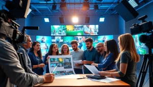 Produce engaging content at a Creative Video Production Agency with a dynamic team in action.