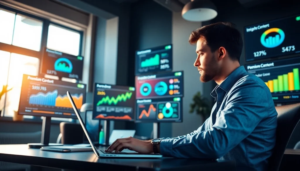 Showcase how to sell premium content links with a professional content creator in a modern workspace.